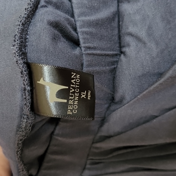 Peruvian Connection Souk Skirt Faux Wrap Deep Blue Skirt Size XL - Picture 7 of 10